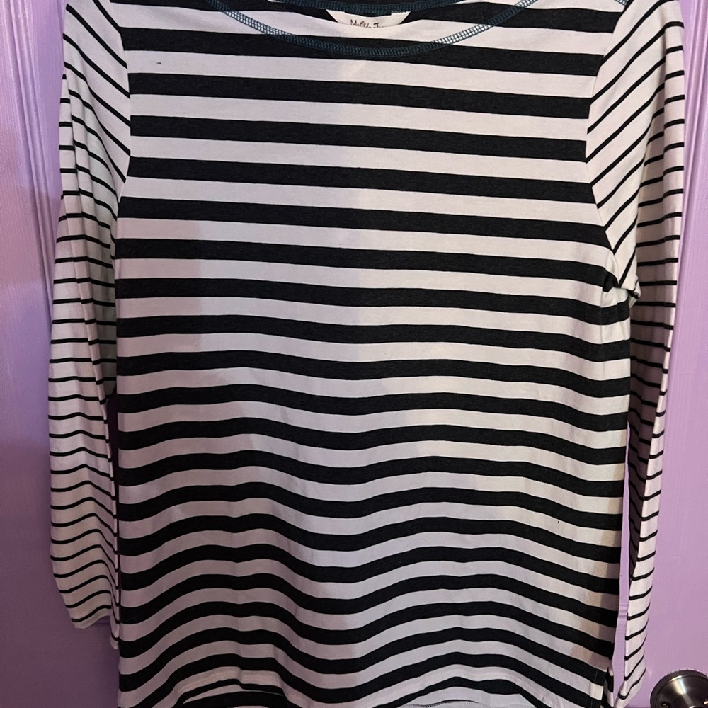 Matilda Jane Gray and White Striped Women’s Top